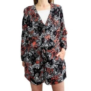 H&m Long Sleeve Floral Romper